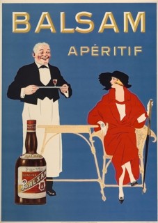 Advertising poster, beverage advertisement, advertising poster from the 1920s promotes the French