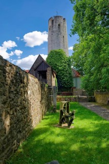 Torschreiberhaus, Altoschatzer Stadttor, Stadtmauer, Oschatz, Saxony, Germany
