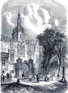 The illustration depicts the famous Groothoofdspoort (Groothoofd Gate) in the Dutch city of
