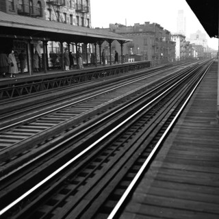 New York, USA, Manhattan, Elevated RR, 3rd Avenue, built in 1878, dismantled in 1955, public