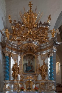 Mary Altar of the Church of the Assumption of Mary, Ostritz, Upper Lusatia, Saxony, Germany