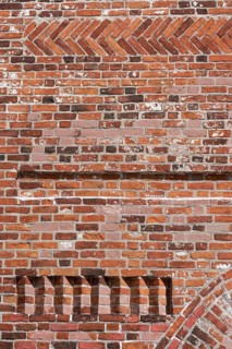 Brick wall, cathedral, Episcopal Church of the Swedish-speaking Evangelical Lutheran Diocese of