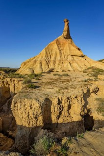 The Castil de Tierra monolith in the Bardenas Reales Natural Park, Navarra, Spain
