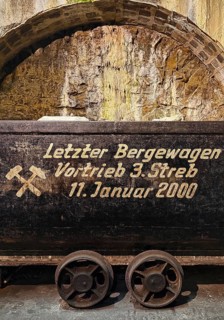 Last recovery car, coal mine, German Mining Museum, DBM, Bochum, Ruhr area, North Rhine-Westphalia,