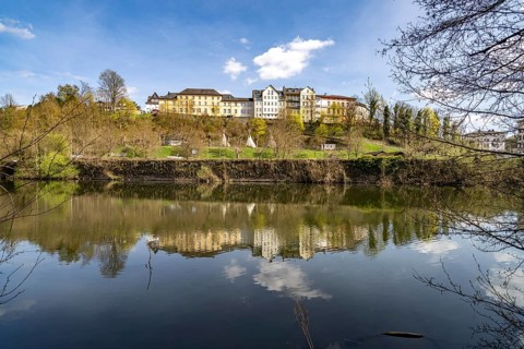 The Lahn near Weilburg, Hesse, Germany