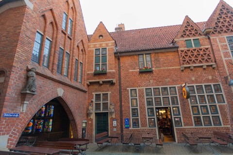 House of St. Peter, Böttcherstraße 3-5, cultural monument in the old town, eaves house with gables,