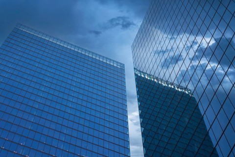 Scenic Toronto financial district skyline and modern architecture
