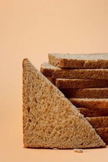 Stacked whole grain toast bread, whole grain toast bread
