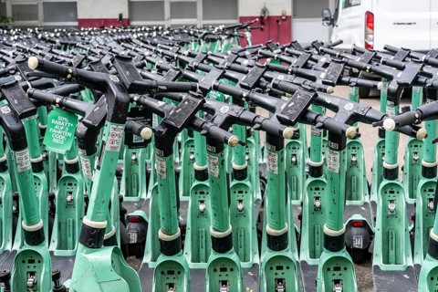 E-scooters delivered to a landlord's depot, serviced and repaired here