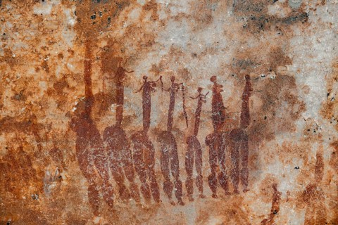 Prehistoric People, Ancient Rock Carving of the San, Indigenous People of South Africa, Sevilla