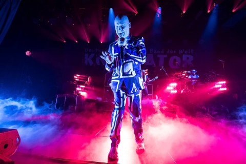 Stumpen (Gero Ivers), singer of Knorkator live on All good things are 30! Tour at the Columbiahalle