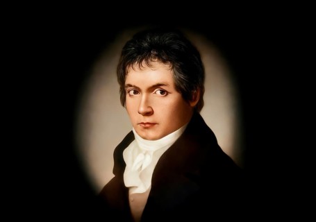Ludwig van Beethoven as a youg man, 1770 -1827, German composer, digitally edited based on a