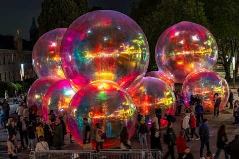 The 10th Essen Light Festival, in the city centre, second largest light art festival in Germany,