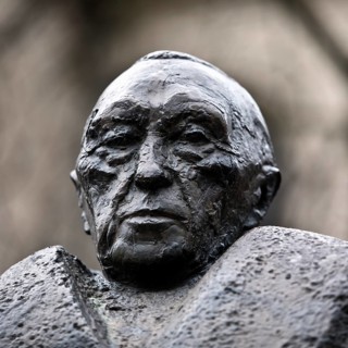 Bronze sculpture Adenauer Memorial begun by Prof. Hans Wimmer and completed by his student Gerhard