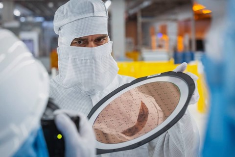 Clean room of Infineon Technologies AG's new Smart Power Fab in Dresden on June 10. The Smart Power