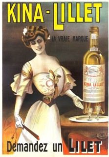 Advertising poster, drinks advertisement, French advertising poster for Kina-Lillet from the Belle