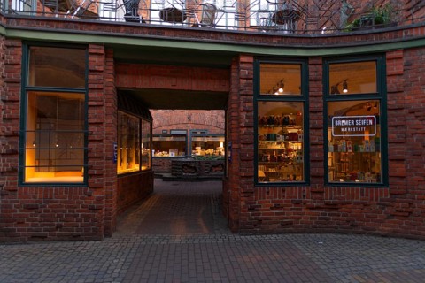 Historic Böttcherstraße in the old town of the Hanseatic City of Bremen from the 1920s, example of