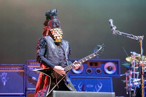 Nürburg, 06.06.26 - Wes Borland, guitarist of the US rock band Limp Bizkit during their performance