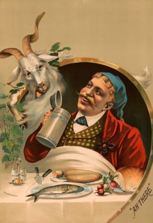 Advertising poster, beverage advertisement, advertising poster from around 1900, was used as