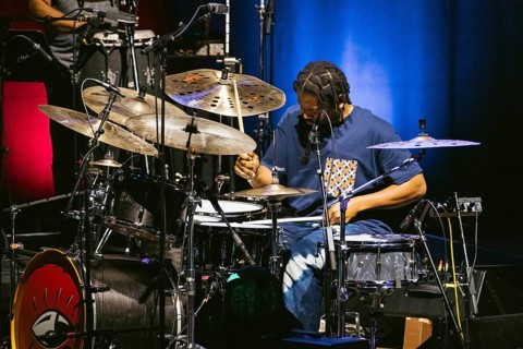 Joe Dyson, drummer of Pat Metheny live on Side-Eye III + JazzNights 2026 tour at the Munich