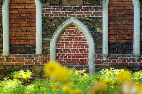 Facade, brick façade, bricks, former cowshed, Wörlitzer Park, Wörlitzer Anlagen, Wörlitz,