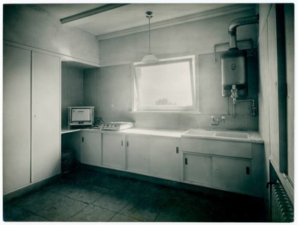 Apartment, kitchen, Hans Pölzig, architecture, modern, new building, exhibition, The apartment,