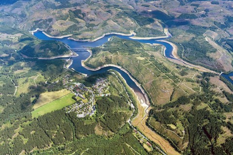 Okertalsperre, dam, lake, artificial, dam, water, water supply, electricity, power generation,