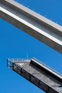 Detail, ski jumping hills, Salpausselkä-Schanze, Lahti, Finland