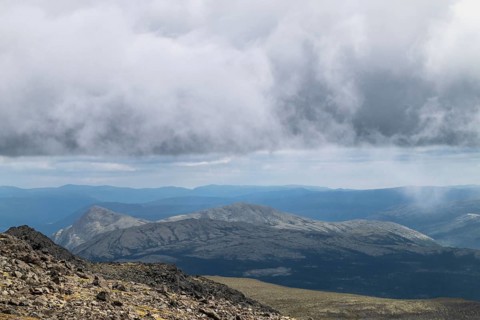 Cloud atmosphere in the mountains, Alvdal Vestfjell, Hedmark, Innlandet, Norway, August 2025