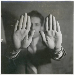 Portrait Coleani, France, actor, hands, hand study, character study, black and white portrait of a