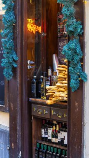 Window to a small bar with outdoor sales, Florence, Italy