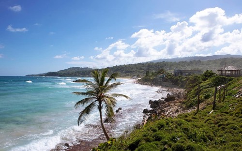 Caribbean coast in Portland Parish, Jamaica, West Indies, Caribbean, Central America