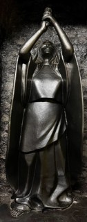 Saint Barbara sculpture by Detlef Wölfel, exhibition mine, German Mining Museum, Bochum, Ruhr