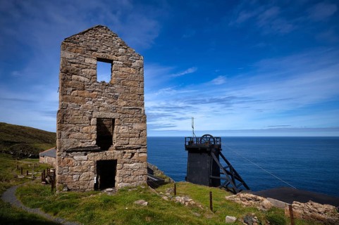 Steam boiler house, winch building, pump building, ruin, Levant mine, tin mine, tin mine, mining,