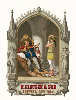 Advertising poster, beverage advertisement, advertising poster designed by German artist Moritz