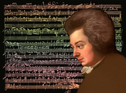 Wolfgang Amadeus Mozart, 1756 – 1791, composer of classical music, First Viennese School, notesheet