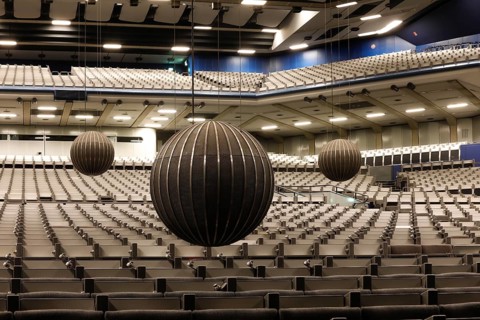 View of the vacant ICC, International Congress Center Berlin. The ICC has been added to the Berlin