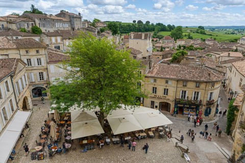Market Square, Place du Marchè in Saint Emilion, France