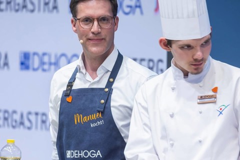 Manuel is cooking! at Intergastra in Stuttgart. DEHOGA Baden-Württemberg event with Manuel Hagel,