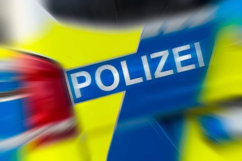 Dynamic photo of police lettering on police car police car emergency vehicle patrol car, Germany