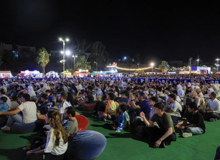 Damascus, Syria - July 19, 2026: Thousands of Spanish and Argentine football fans gather in
