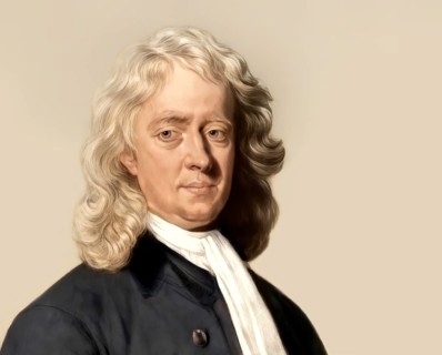 Sir Isaac Newton, 1642-1726, English physicist and mathematician, digitally edited based on a