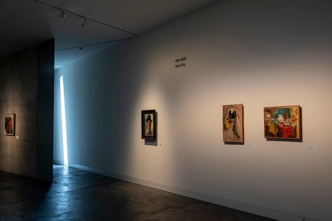 Exhibition room with paintings, interior view, Felix Nussbaum House, Museum, Osnabrück, Lower