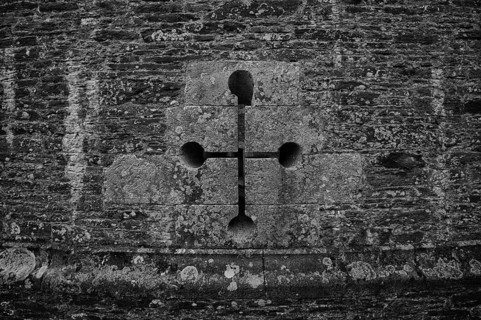 Detail, cross, Tudor Gun Tower, Donjon, residential defence tower, fortified tower, St Mawes
