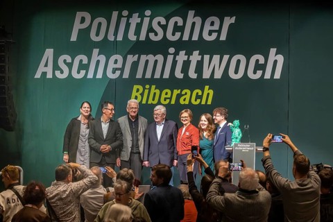 Political Ash Wednesday of the Green Party in Biberach. In focus: election campaign for the state