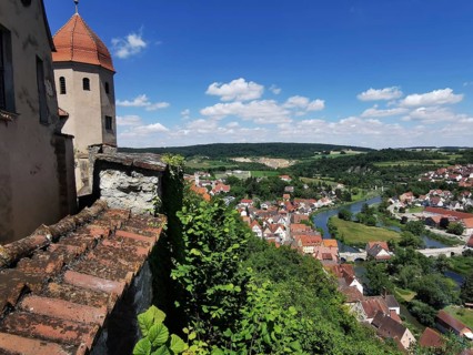 Castle, Harburg Castle, View of the City of Harburg, Donau-Ries District, Swabia, Bavaria, Germany