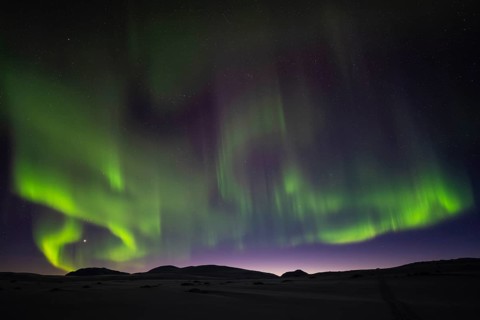 Northern Lights (Aurora borealis), Stora Sjöfallet National Park, Laponia World Heritage Site,