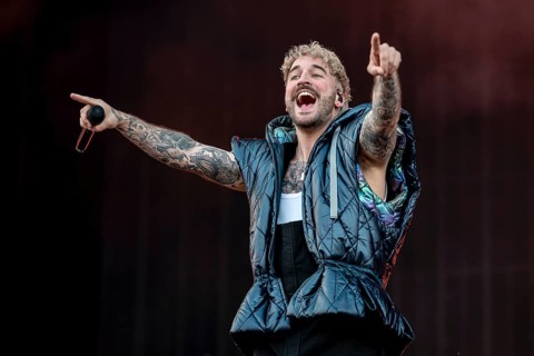 Nico Sallach from Electric Callboy live at Rock im Park on Zeppelin Field in Nuremberg on 05.06