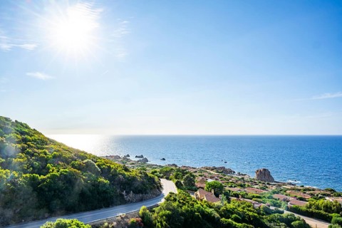 Small village on the Costa Paradiso on a sunny day, Sardinia, Italy