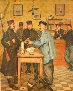 Advertising poster, drinks advertisement, advertising poster for the herbal liqueur Elixir De